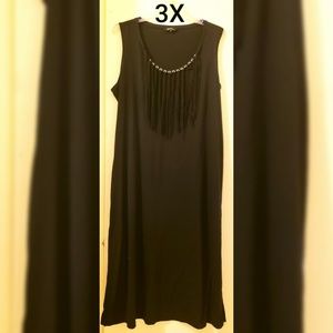 Maxi Dress with top fringes